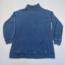 FAT FACE Jumper 12 Blue Women's Cotton High Neck Sweatshirt Longline