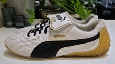 PUMA KING AVANTI LS TRAINERS. MENS SIZE 10 UK. WHITE/BLK/GUM. VINTAGE ?2005?