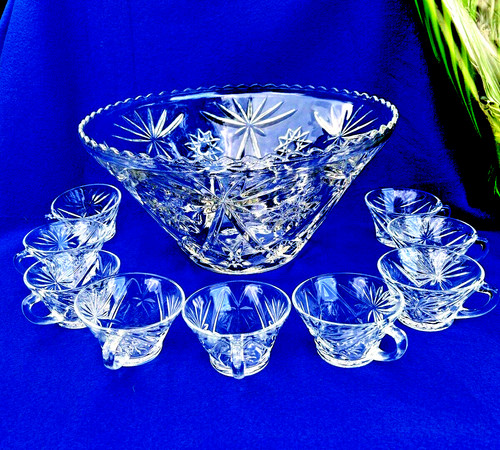Glass punch bowl - glass,