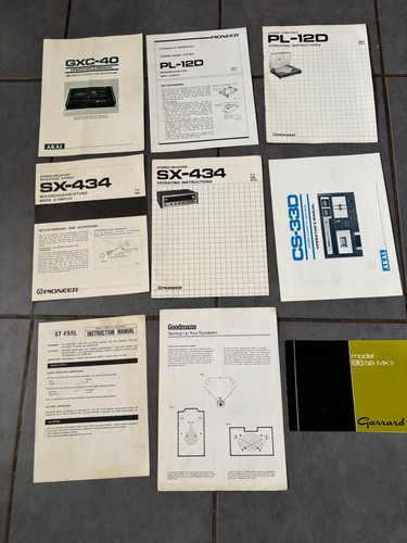 Vintage hifi instruction - vintage,