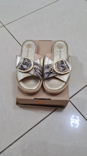 River island gold slip flat - slip-on,