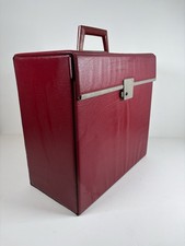 Vinyl 12” Record LP Carry Case DJ Vintage Red Storage Box