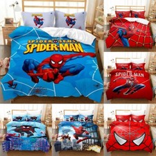 Spider Man Quilt Duvet Cover Bedding Set Kids Pillowcase Single Double Bedding