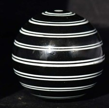 Decorative Black And White Striped Carpet Ball