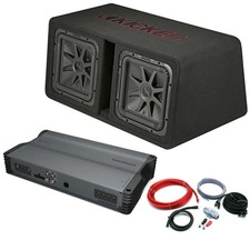 Kicker L7R Twin 12" SubwooferPorted Loaded Enclosure & Amplifier Package 1200W
