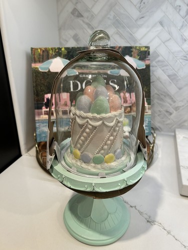 Bunny blvd glass cloche - bunny, 13"