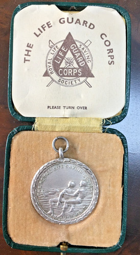 Silver lifeguard medal 1937 - lifeguard,