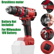 13mm Chuck Brushless Cordless Combi Hammer Drill for Milwaukee 18V Battery Kit