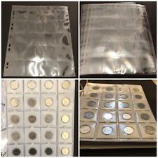 Coin Holder Flip Plastic Sheets For Coin Collector's Folder