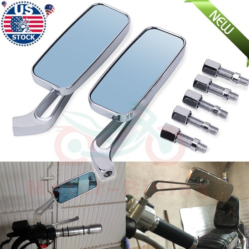 Chrome rectangle rearview - chrome,