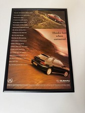 Framed Original MK1 Subaru Impreza 2.0 Sport Magazine Advert Poster Garage Retro