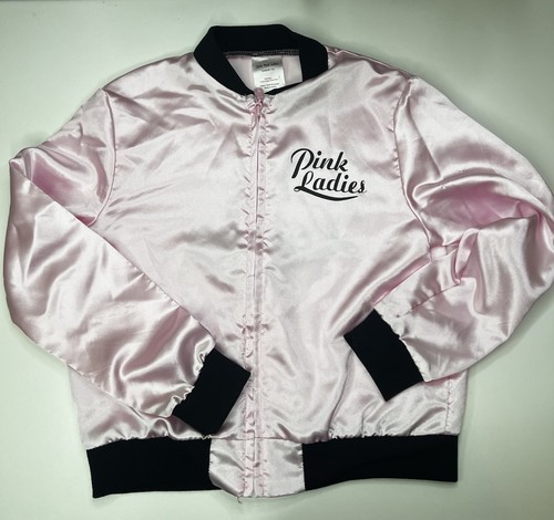 Pink ladies satin full zip - pink,