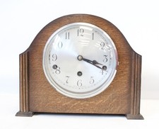 Vintage ENFIELD Mechanical Chiming MANTEL CLOCK w/Pendulum 23x27cm - B89