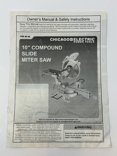 Owners manual for chicago - owners,