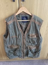 PG Field Utility Sleeveless Gilet Mens Large Beige Hunting Fishing Farmers 