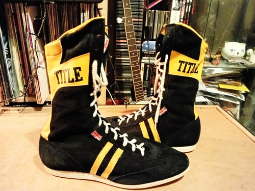 Title vintage boxing boots - title,