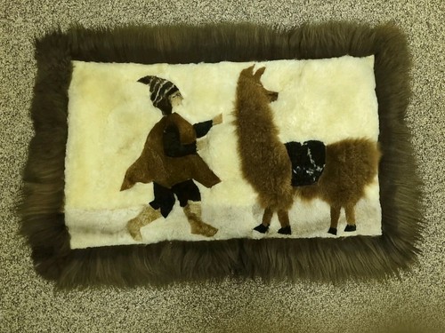 Alpaca fur skin rug - alpaca,