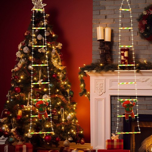 Santa claus doll ladder light - claus,