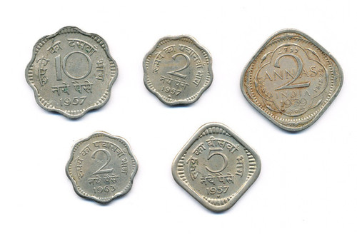 Indian coins 1937 1963 - -,