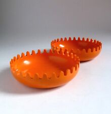 Alan Fletcher Original Pentagram Interlocking Clam Box. Orange Melamine 1970s