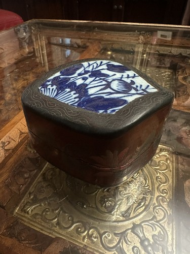 Vintage chinese lacquer box - vintage,