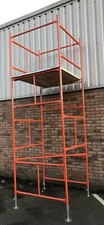 SCAFFOLD TOWER 4' X 4'   DIY   14ft WORKING HEIGHT, PPC SAFETY ORANGE TOWERS