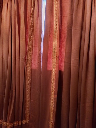 Dusky pink curtains with - pink,