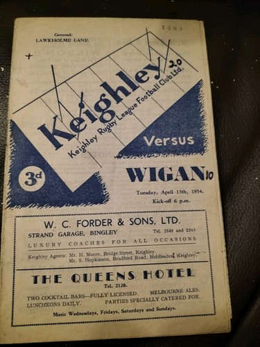 Vintage rugby league programme - vintage,