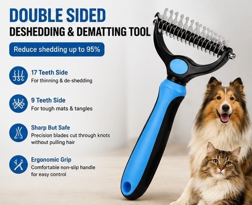 Dog grooming brush double - dog,