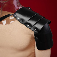 Mens PU Single Shoulder Chest Harness Armor Strap Metal Buckles Cosplay Costume