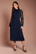 Coast Navy Midi Dress Womens