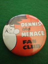 Vintage Dennis The Menace Fan Club Badge (A662)