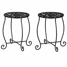 Black Metal Outdoor Side Table