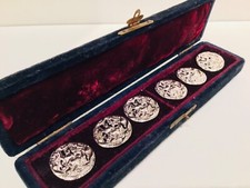 Cased Set 6 Art Nouveau Solid