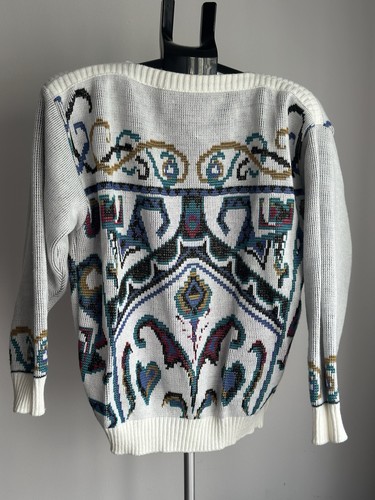 Vintage metallic knit abstract - knit,