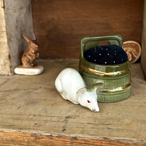 Vintage french porcelain - french, mouse