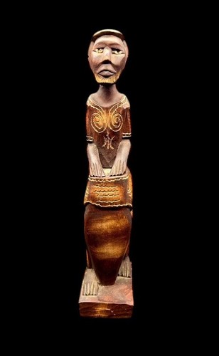 Vtg african hand carved wooden - vtg,