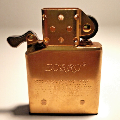 Zorro brass petrol lighter - zorro,