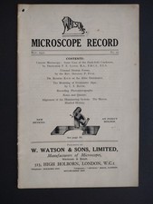 Watson's Microscope Record