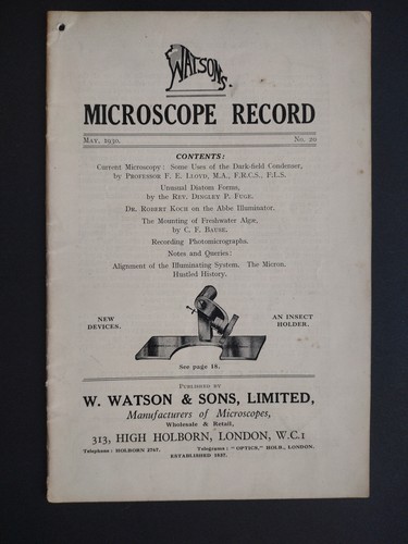 Watson microscope record - watson's,