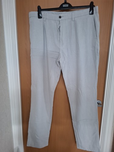 Men pale grey linen - pale, mix