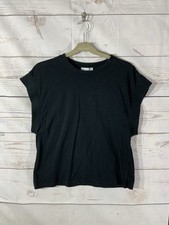 ZARA Womens Short Sleeve T Shirt Size S Black (A28)