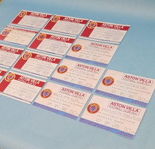 ASTON VILLA FC 14 x OLD TICKETS 1990 JOB LOT COLLECTION