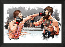 UFC Fight Illustration Framed