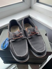 Timberland 3197A navy blue leather Junior/Boys boat shoes UK 4 / EU 37 / US 4.5