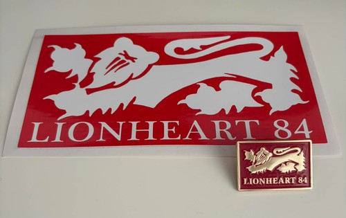 Lionheart pin badge and - badge,