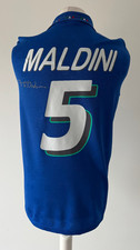 Signed PAOLO MALDINI Shirt - Italy 1994 -PRIVATE SIGNING/PROOF/COA- AC Milan