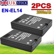 2X 2000mAh EN-EL14 Battery