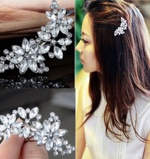 Fake Crystal Diamante Flower