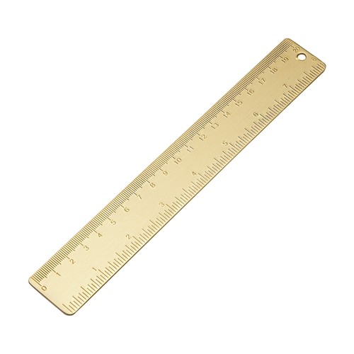 20cm brass straight - brass, ruler
